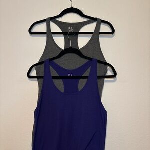 Gray and Purple Women's Tank Tops